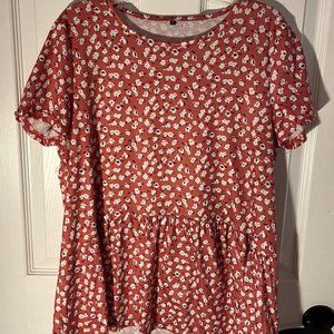 Floral Short Sleeve Tunic